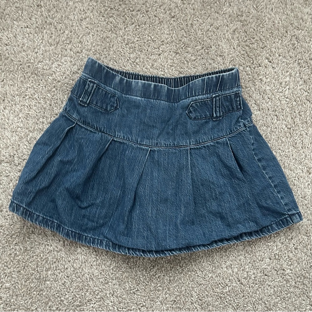 Abercrombie Kids Pleated Denim Mini Skort Skirt Girls 11/12